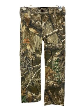 Realtree Camouflage Cargo Pants in Brown and Green Boys 6/7- Small